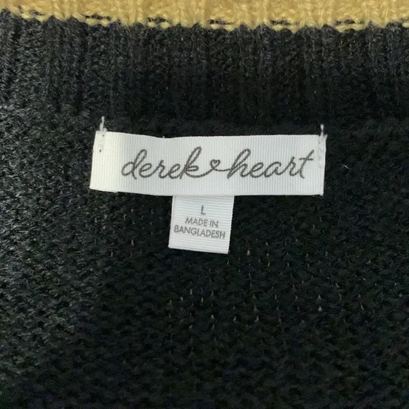 Derek Heart Striped Color Block Cardigan Size Large - Picture 3 of 3
